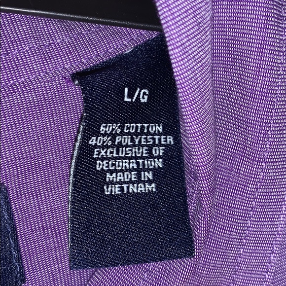 Chaps Purple Button Up - Picture 4 of 6